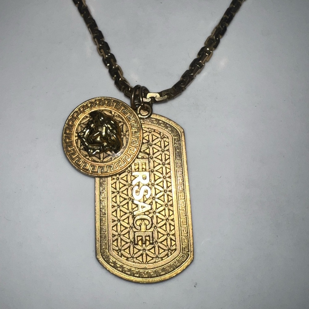 Versace Gold Pendant Necklace